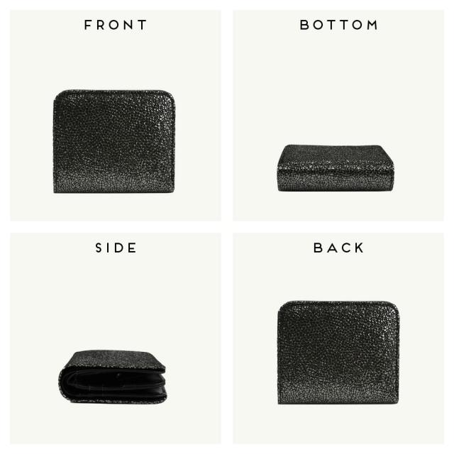 二つ折り財布 レディース 小銭入れあり 日本製 ゴールド シルバー