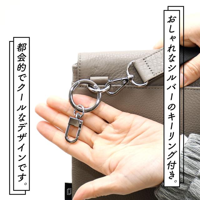 レザーサコッシュ スクエアショルダーバッグ B5相当 本革 WAKU ワク