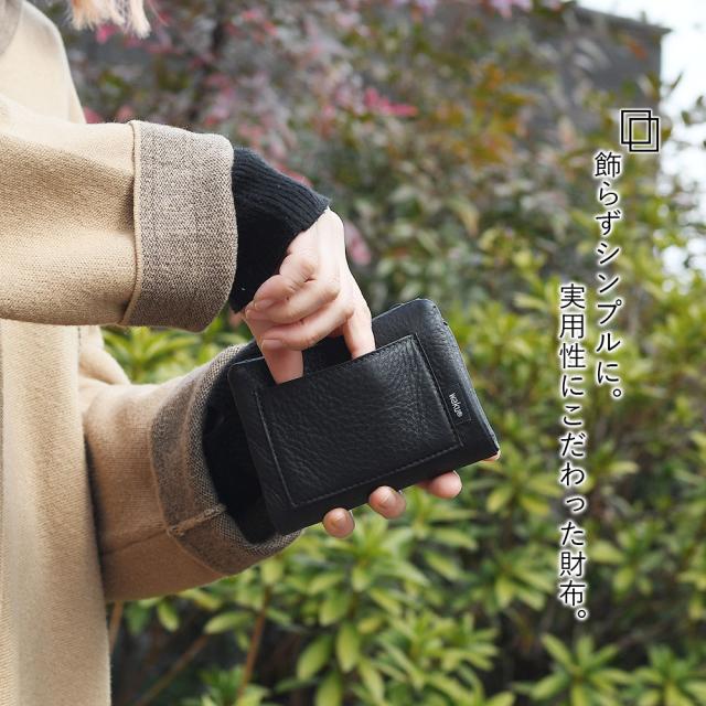 ミニ財布 二つ折り財布 コンパクトウォレット 縦型 メンズ 本革 小銭