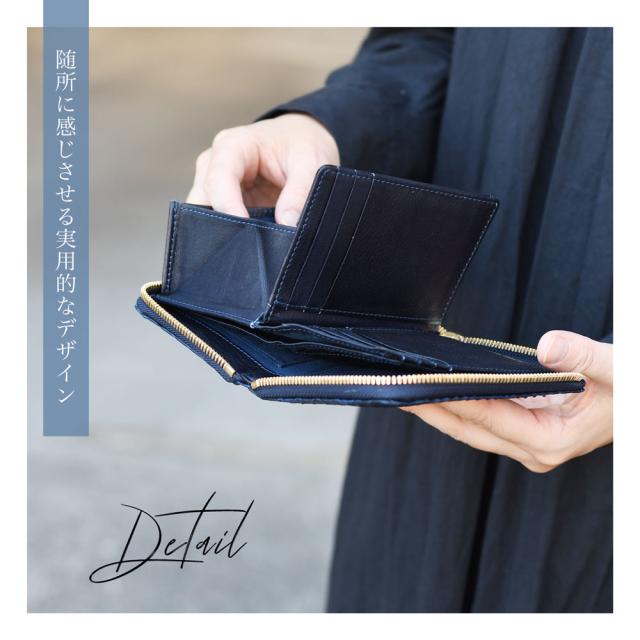 二つ折り財布 ラウンドファスナー 蛇革 本革 風水 開運 金運 財布