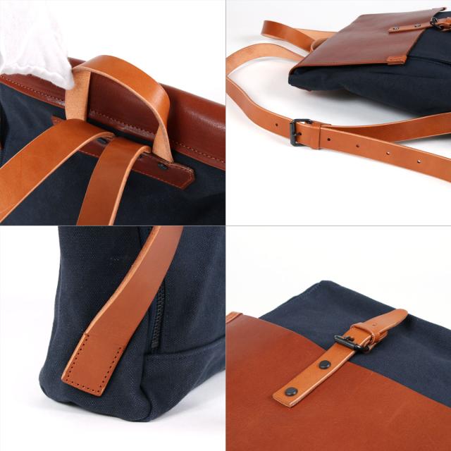 リュックサック メンズ A4サイズ対応 国産6号パラフィン帆布 オイルバケッタレザー BAGGY PORT バギーポート デイパック スクエア 本革 日本製 角底 レディース 男性用 紳士用 男女兼用 ユニセックス 送料無料の通販は