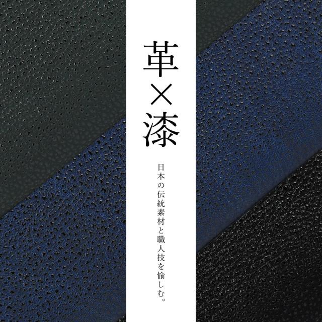 BAGGY PORT バギーポート 二つ折り財布 ラウンドファスナー 小銭入れあり 大容量 黒桟革 Kurozan 漆 姫路レザー 国産牛革 本革 漆塗り YKK エクセラファスナー カード入れ 多い メンズ ラウンド型 艶 黒いダイヤ 革財布 伝統工芸 甲冑 経年変化 ギフト プレゼント_1