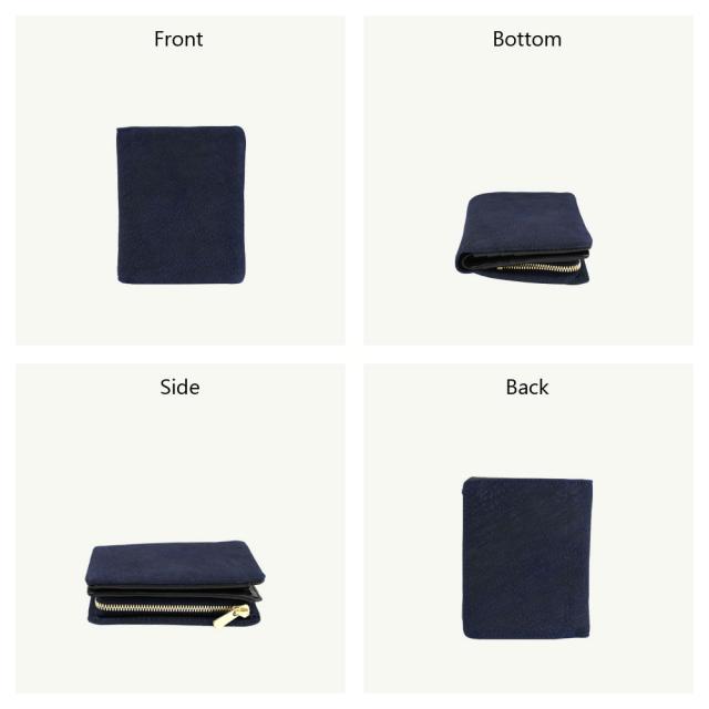 BAGGY PORT バギーポート 二つ折り財布 ミニ財布 小銭入れあり 大容量 メンズ 藍染レザー ヌバックレザー 本革 本藍染め YKK エクセラファスナー 小銭仕切り 使いやすい 仕分け カード入れ 多い 牛革 革財布 袋縫い かっこいい 紺 ネイビー 経年変化 ギフト プレゼント_7