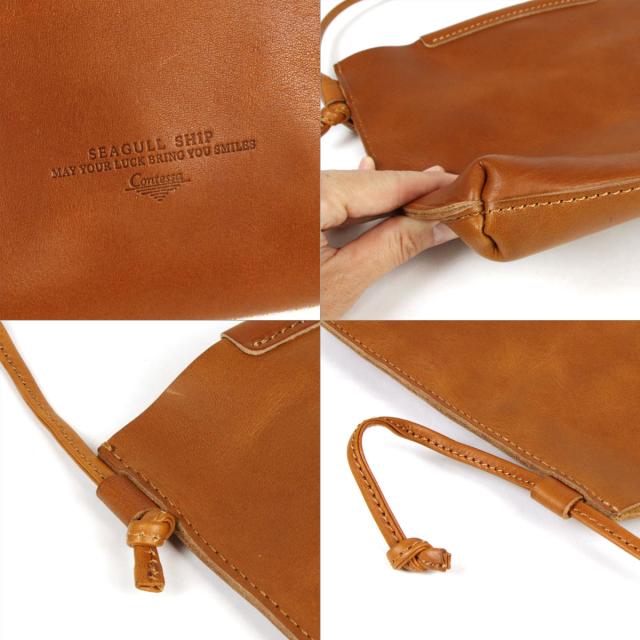 ミニショルダーバッグ ポシェット サコッシュ型 スクエア レディース