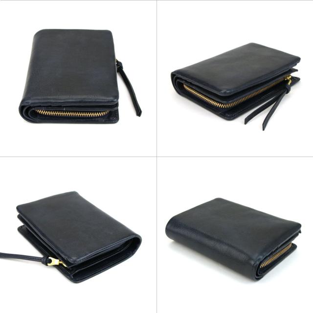 二つ折り財布 縦型 ハーフウォレット Bafu Leather バフレザー 大容量