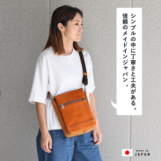 ショルダーバッグ 縦型 縦長 日本製 グローブバッグ グローブレザー A5 B5 倉敷6号帆布 ミニバッグ メンズ 斜め掛け 大人カジュアル 休日バッグ サブバッグ 旅バッグ お出かけバッグ BAGGY PORT バギーポート スクエア グラブレザー YKKファスナー ユニセックス YNM232_4