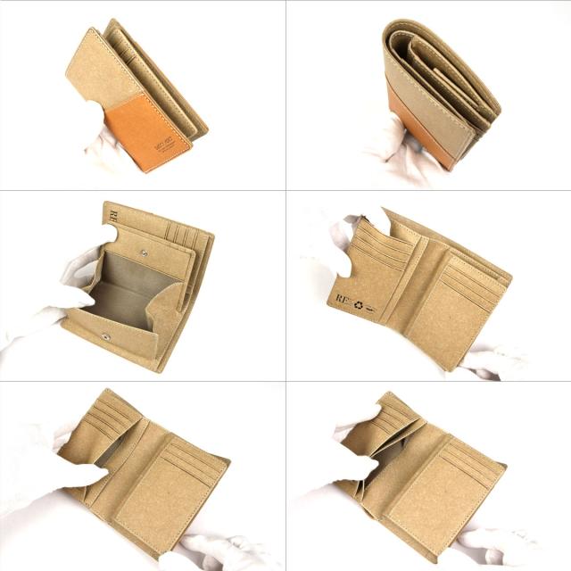 二つ折り財布 縦型 ミドルウォレット box型小銭入れ ハーフウォレット