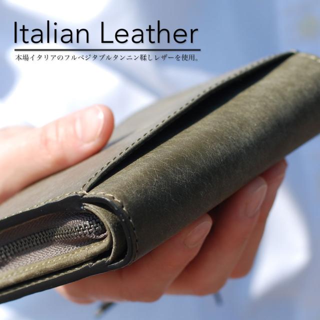 ミドルウォレット 二つ折り財布 縦型 イタリアンレザー プエブロ 大容量 ポケット 本革 財布 メンズ BAGGY PORT Buona 本革財布 レザー 革財布 二つ折り ハーフウォレット ミディアムウォレット ミドルサイズ バギーポート ブオナ ブルー/イエロー/グレー/キャメル 送料無料_5