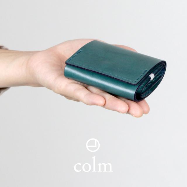 ミニ財布 バンドウォレット 三つ折り財布 コンパクト 日本製 colm 本革