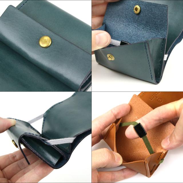 ミニ財布 バンドウォレット 三つ折り財布 コンパクト 日本製 colm 本革