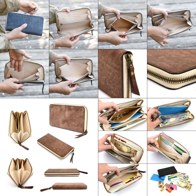 長財布 ラウンドファスナー ラウンド財布 日本製 イタリアンレザー 本