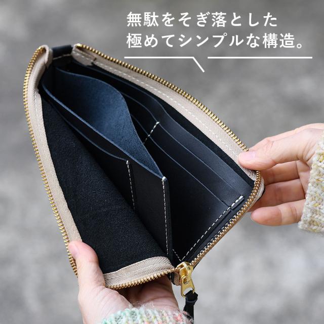 長財布 L字ファスナー 薄い レディース 日本製 本革 FOLNA