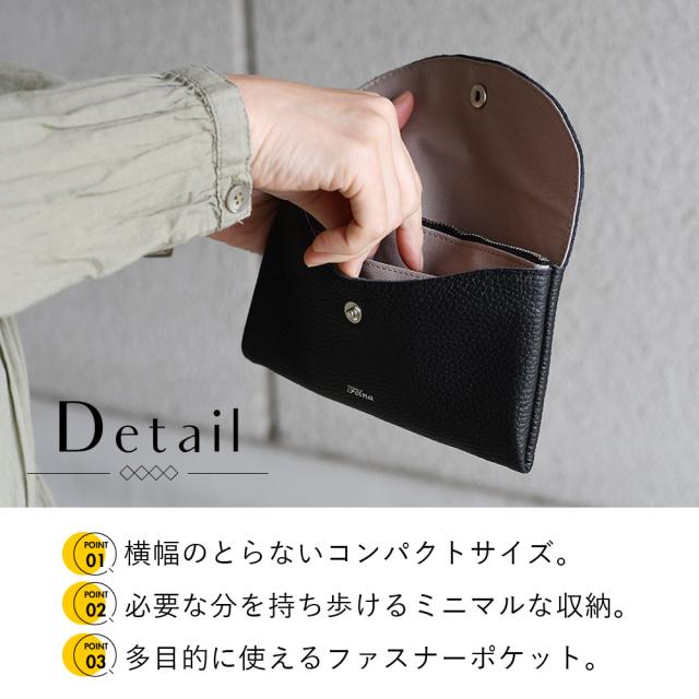 ウォレットポーチ 長財布 薄い 小銭入れあり レディース Folna