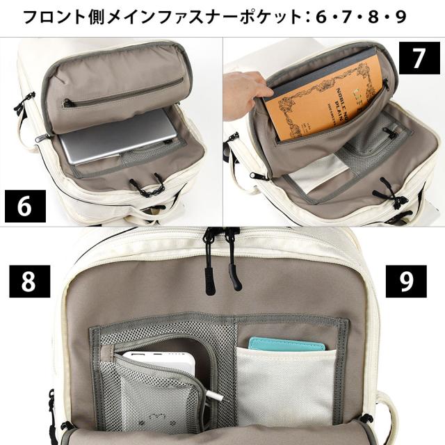 メンズリュック バックパック B4サイズ対応 多機能 拡張式 マチが