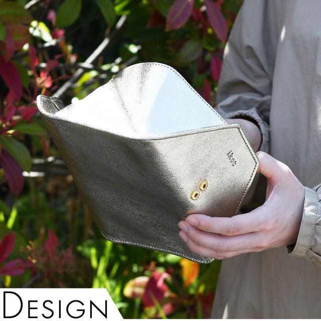 長財布 ギャルソン長財布 ソフトレザー 箔レザー 牛革 ロング