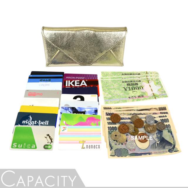 長財布 ギャルソン長財布 ソフトレザー 箔レザー 牛革 ロング