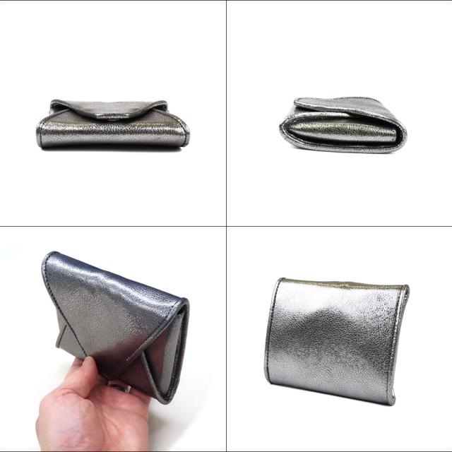 ミニ財布 ギャルソン ソフトレザー 牛革 コンパクトウォレット ミドル