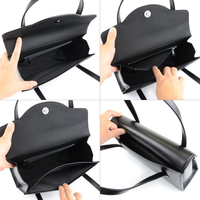 ブラックフォーマルバッグ ハンドバッグ トートバッグ 本革 レディース 日本製 innocent Sac イノセントサック 冠婚葬祭 慶弔 レザー 牛革 メイドインジャパン 国産 ブラック 黒色 女性用 婦人用_15