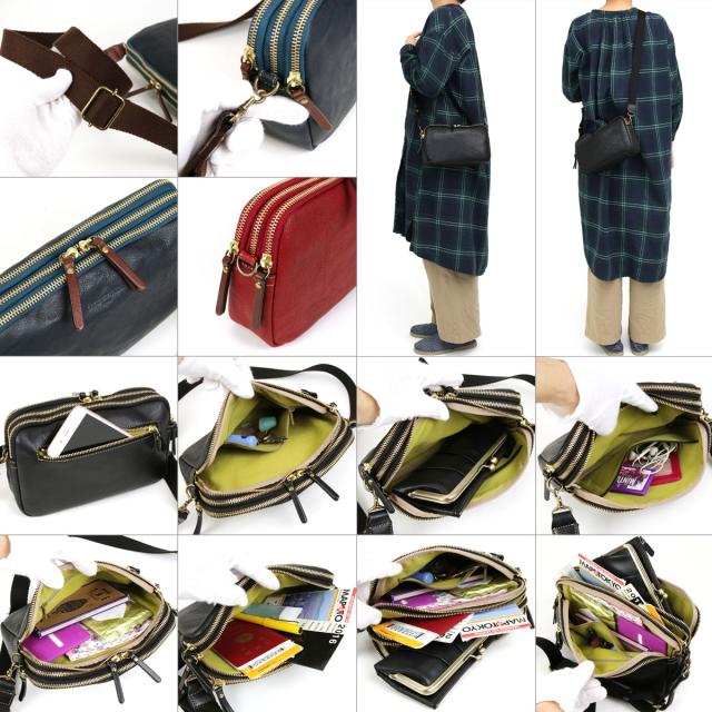 ショルダーバッグ ポシェット 3層式 2Wayバッグ スクエア innocent Sac