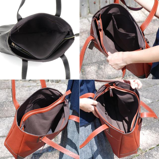 トートバッグ A4サイズ レディース 姫路レザー 角底 本革 innocent Sac