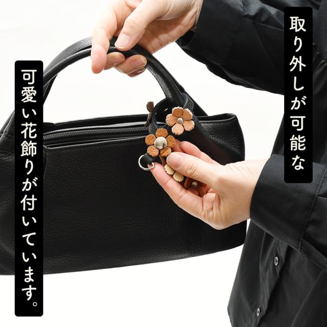 ブラックフォーマルバッグ ハンドバッグ 花飾り付き 両煽りポケット 本革 レディース 日本製 innocent Sac イノセントサック 冠婚葬祭 慶弔 姫路レザー 牛革 メイドインジャパン 国産 ブラック 黒色 女性用 婦人用 送料無料_2