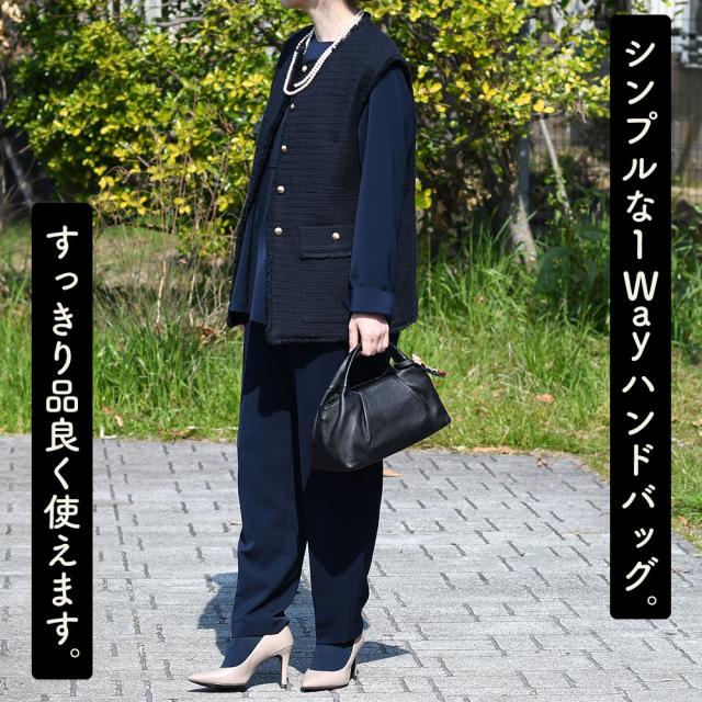 ブラックフォーマルバッグ ハンドバッグ 花飾り付き 両煽りポケット 本革 レディース 日本製 innocent Sac イノセントサック 冠婚葬祭 慶弔 姫路レザー 牛革 メイドインジャパン 国産 ブラック 黒色 女性用 婦人用 送料無料_5