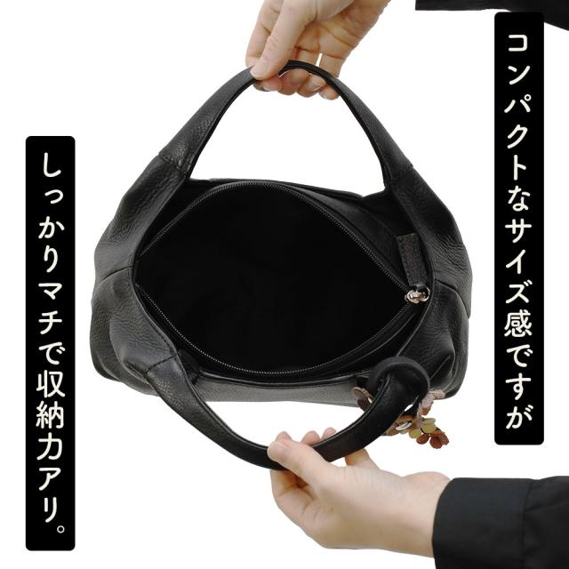 ブラックフォーマルバッグ ハンドバッグ 花飾り付き 両煽りポケット 本革 レディース 日本製 innocent Sac イノセントサック 冠婚葬祭 慶弔 姫路レザー 牛革 メイドインジャパン 国産 ブラック 黒色 女性用 婦人用 送料無料_6