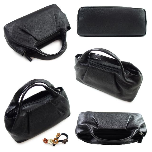 ブラックフォーマルバッグ ハンドバッグ 花飾り付き 両煽りポケット 本革 レディース 日本製 innocent Sac イノセントサック 冠婚葬祭 慶弔 姫路レザー 牛革 メイドインジャパン 国産 ブラック 黒色 女性用 婦人用 送料無料_9