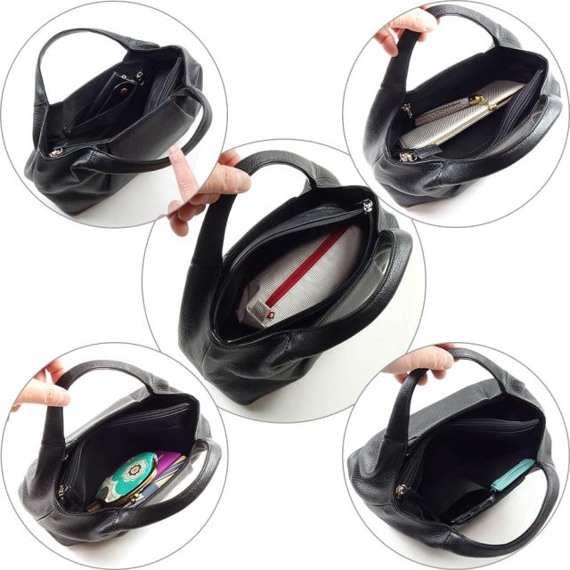 ブラックフォーマルバッグ ハンドバッグ 花飾り付き 両煽りポケット 本革 レディース 日本製 innocent Sac イノセントサック 冠婚葬祭 慶弔 姫路レザー 牛革 メイドインジャパン 国産 ブラック 黒色 女性用 婦人用 送料無料_14