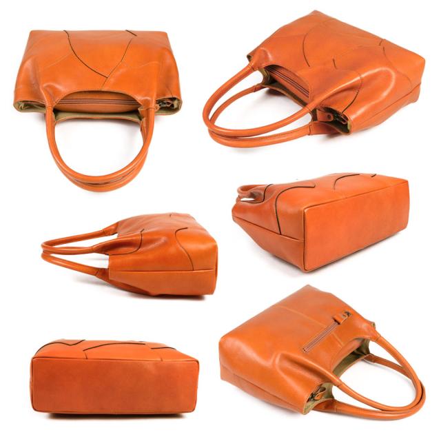 ハンドバッグ ショルダーバッグ レディース パッチワーク 姫路レザー 肩掛け 角底 本革 コンパクト innocent Sac イノセントサック 日本製 レディース 送料無料の通販は