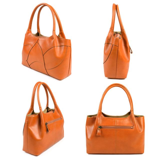 ハンドバッグ ショルダーバッグ レディース パッチワーク 姫路レザー 肩掛け 角底 本革 コンパクト innocent Sac イノセントサック 日本製 レディース 送料無料の通販は