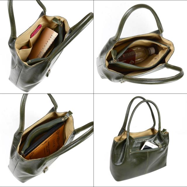 ハンドバッグ ショルダーバッグ レディース パッチワーク 姫路レザー 肩掛け 角底 本革 コンパクト innocent Sac イノセントサック 日本製 レディース 送料無料の通販は