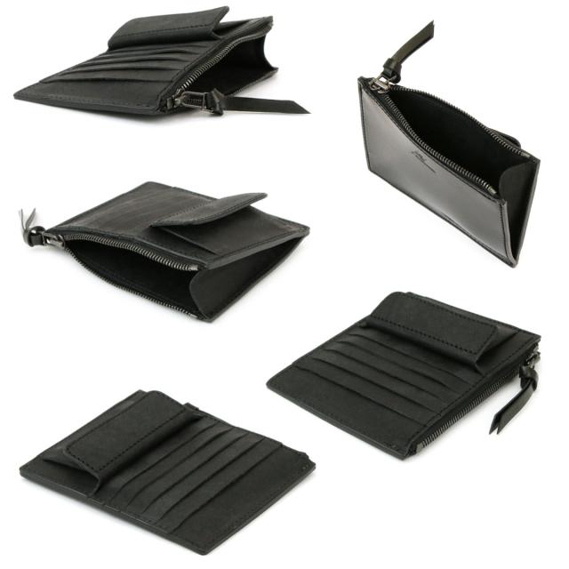 コードバン 薄型 ミニ財布 黒 ブラック PETANCA ペタンカ 機能的 極薄