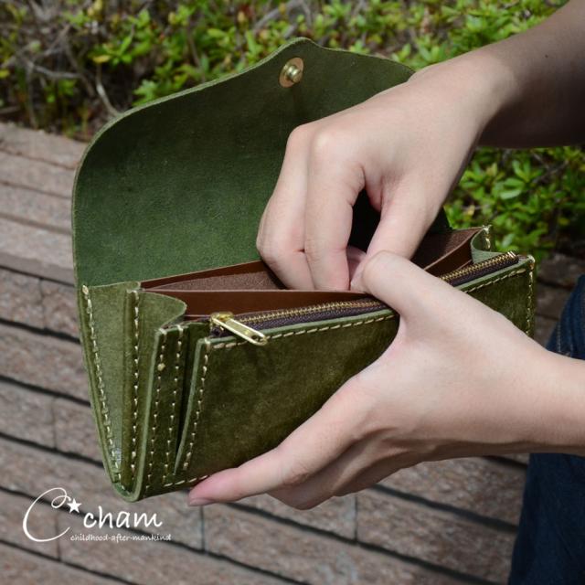 長財布 フラップ イタリアンレザー プエブロ PUEBLO 本革 日本製