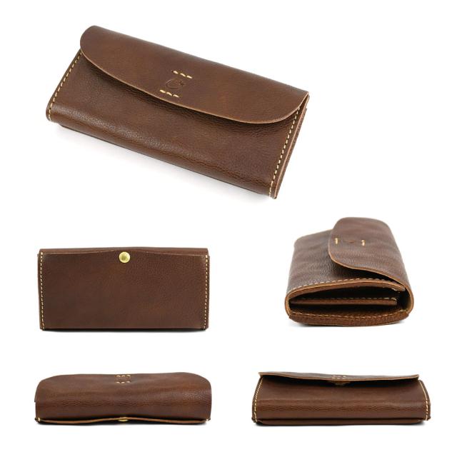 長財布 フラップ 背面ポケット CHAM 日本製 本革 財布 レディース