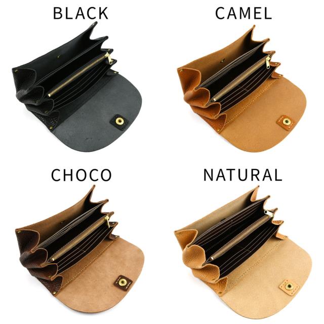 長財布 広マチ 大容量 CHAM 日本製 本革 財布 レディース CLASSIC シボ