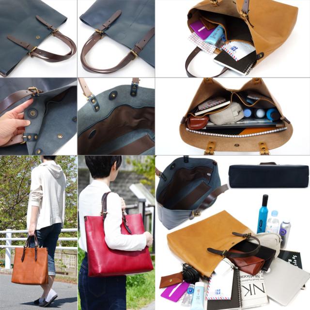 トートバッグ 本革 オイルヌメレザー 一枚革 A4 B4 alto アルト Less