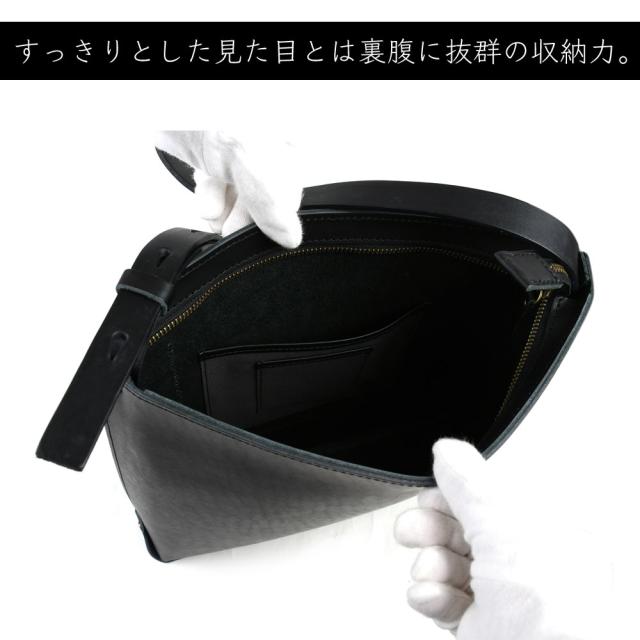 ショルダーバッグ  スクエア ヌメ革 ハードヌメ 厚口ヌメ革 alto. アルト レディース メンズ 斜め掛け 肩掛け 本革 経年変化 シンプル  カッコいい 本物志向 上品 高級感 クラシック 大人のバッグ モード ナチュラルレザー Less Design レスデザイン 日本製 ユニセックス_4