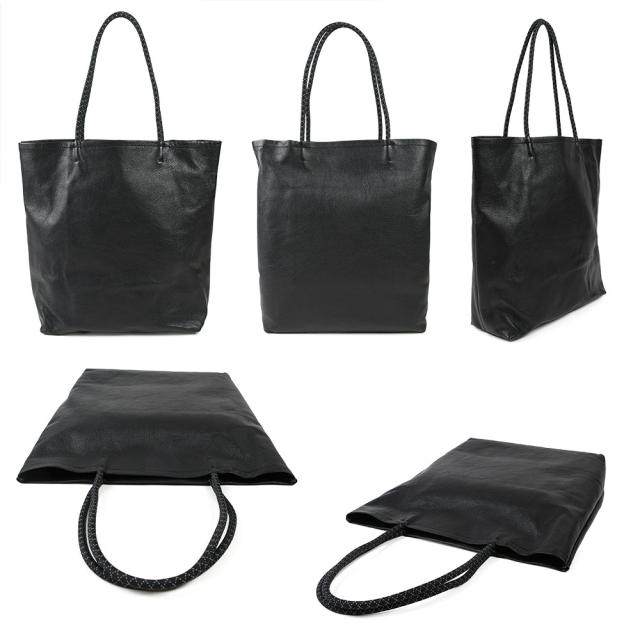 A4サイズ対応 トートバッグ ハンドバッグ B4サイズぴったり -LESS PREVAIL レスプリベイル メンズ レディース 日本製 折りたためる 肩掛け 角底 スクエアトート 本革 姫路レザー Less Design レスデザイン デイリートート シンプル クッションコード