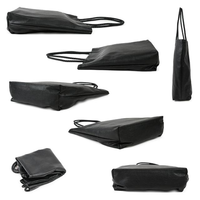 A4サイズ対応 トートバッグ ハンドバッグ B4サイズぴったり -LESS PREVAIL レスプリベイル メンズ レディース 日本製 折りたためる 肩掛け 角底 スクエアトート 本革 姫路レザー Less Design レスデザイン デイリートート シンプル クッションコード