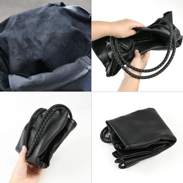 A4サイズ対応 トートバッグ ハンドバッグ B4サイズぴったり -LESS PREVAIL レスプリベイル メンズ レディース 日本製 折りたためる 肩掛け 角底 スクエアトート 本革 姫路レザー Less Design レスデザイン デイリートート シンプル クッションコード