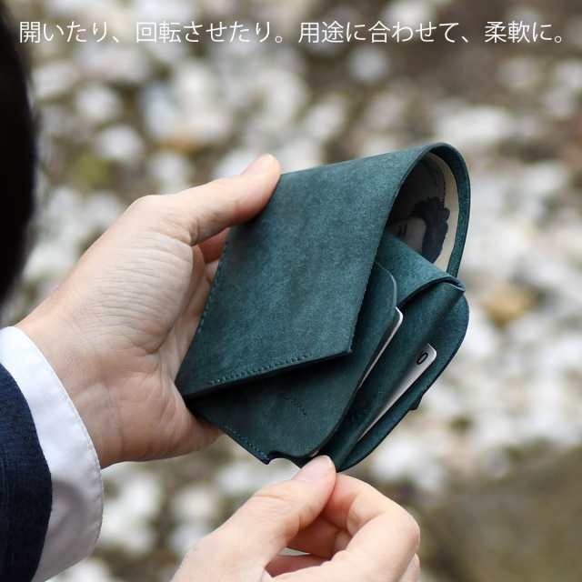 フレキシブルウォレット ミニ財布 回転式 コンパクト 二つ折り財布 日本製 本革 財布 レディース イタリアンレザー PUEBLO プエブロ Lits