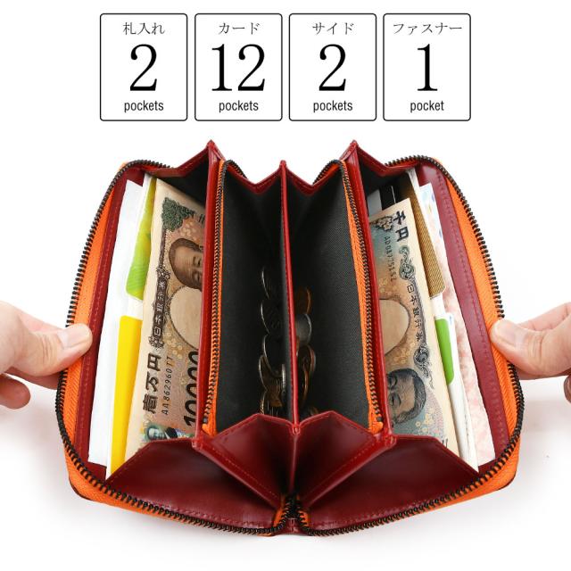 EVANGELION エヴァンゲリオン 長財布 ラウンドファスナー メンズ レディース 本革 使いやすい ラウンド型 ラウンドジップ 大人カジュアル YKKファスナー 牛革 レザー キャラクター財布 コラボ Nadaya 新世紀エヴァンゲリオ エヴァ EVA ネルフ NERV_8