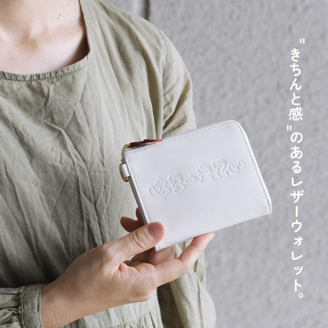 HELLO KITTY ハローキティ ミニ財布 レディース 本革 L字ファスナー はろーきてぃ リボン サブ財布 旅財布 牛革 機能的 使いやすい 型押し コンパクトホワイト ブラック ピンク キティちゃん キティちゃんグッズ サンリオ キャラクター_4
