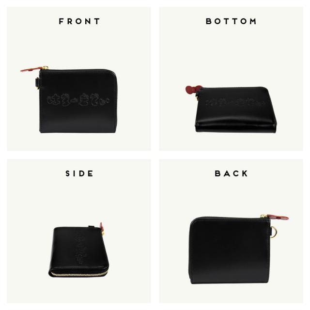 HELLO KITTY ハローキティ ミニ財布 レディース 本革 L字ファスナー はろーきてぃ リボン サブ財布 旅財布 牛革 機能的 使いやすい 型押し コンパクトホワイト ブラック ピンク キティちゃん キティちゃんグッズ サンリオ キャラクター_7