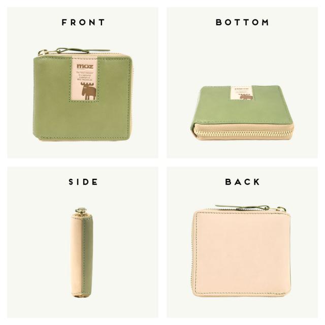 moz モズ 二つ折り財布 ラウンドファスナー box型小銭入れ ヌメ革 本革 square スクエア 牛革 経年変化 スウェーデン moz sweden エルク Elk ヘラジカ 86091 moz モズ 二つ折り財布 ラウンドファスナー box型小銭入れ ヌメ革 本革