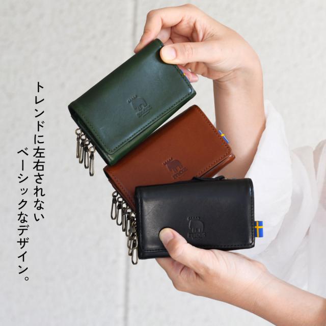 モズ] キーケース 4連 三つ折りキーケース お財布機能付き お札 小銭入れ