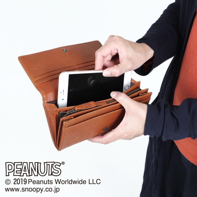 SNOOPY スヌーピー 財布 長財布 フラップ 大容量 PEANUTS ピーナッツ