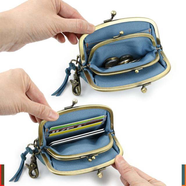 スヌーピー 財布 がまぐち レディース 本革 親子がま口 カードが入る