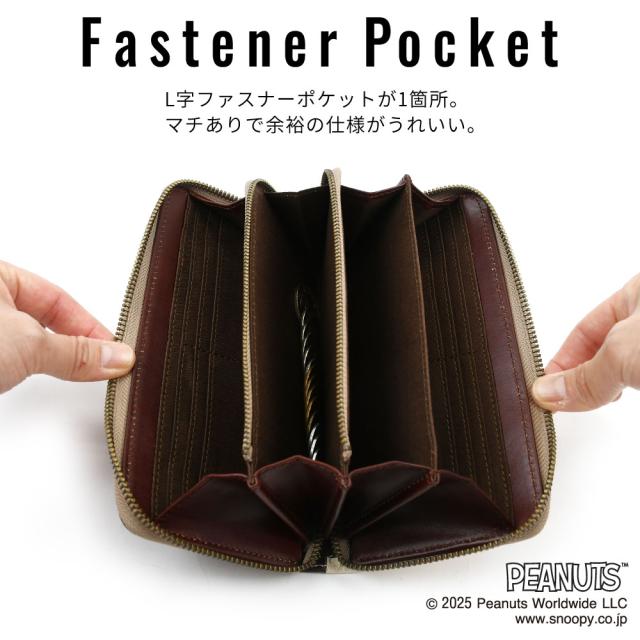 スヌーピー 長財布 ラウンドファスナー メンズ レディース 本革 L字ファスナー小銭入れ 使いやすい 仕分け 仕切り 大人カジュアル レザー 大容量 YKK 牛革 レザー キャラクター財布 Washing ウォッシング SNOOPY PEANUTS ピーナッツ 73481_13